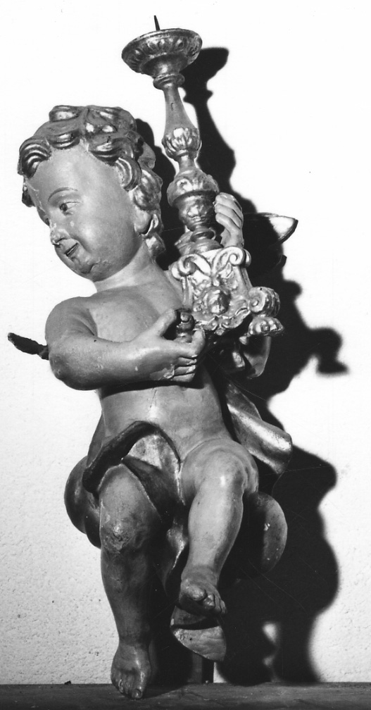 angioletto reggicandelabro (statua, serie) - ambito novarese (fine/inizio secc. XVII/ XVIII)