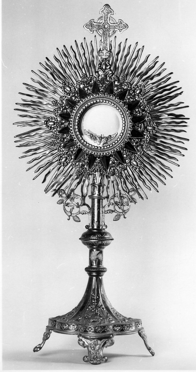 ostensorio - a raggiera, opera isolata di Bertarelli Fratelli Ditta (primo quarto sec. XX)