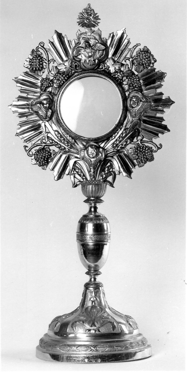 colomba dello Spirito Santo e cherubini (ostensorio, opera isolata) - ambito lombardo-piemontese (secondo quarto sec. XIX)