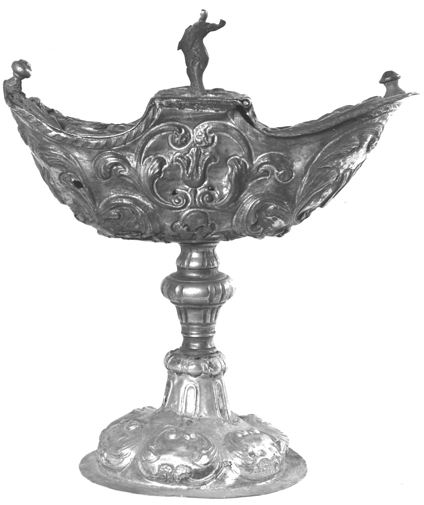 Cristo Salvatore (navicella portaincenso, opera isolata) - ambito piemontese (fine sec. XVII)