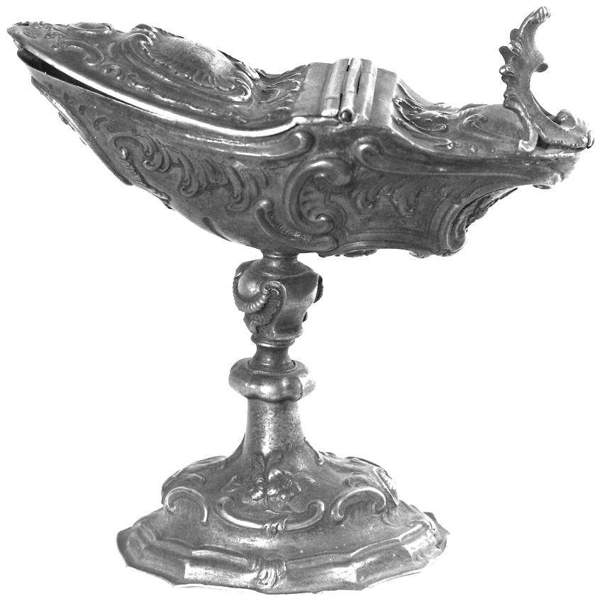 navicella portaincenso, opera isolata - ambito piemontese (metà sec. XVIII)
