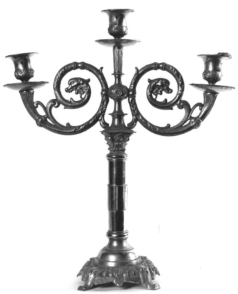 candelabro, opera isolata - ambito italiano (primo quarto sec. XIX)