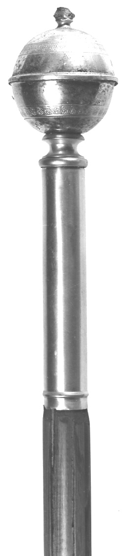 mazza processionale, opera isolata - ambito italiano (fine/inizio secc. XIX/ XX)