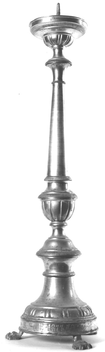 candeliere d'altare, serie - ambito italiano (ultimo quarto sec. XIX)