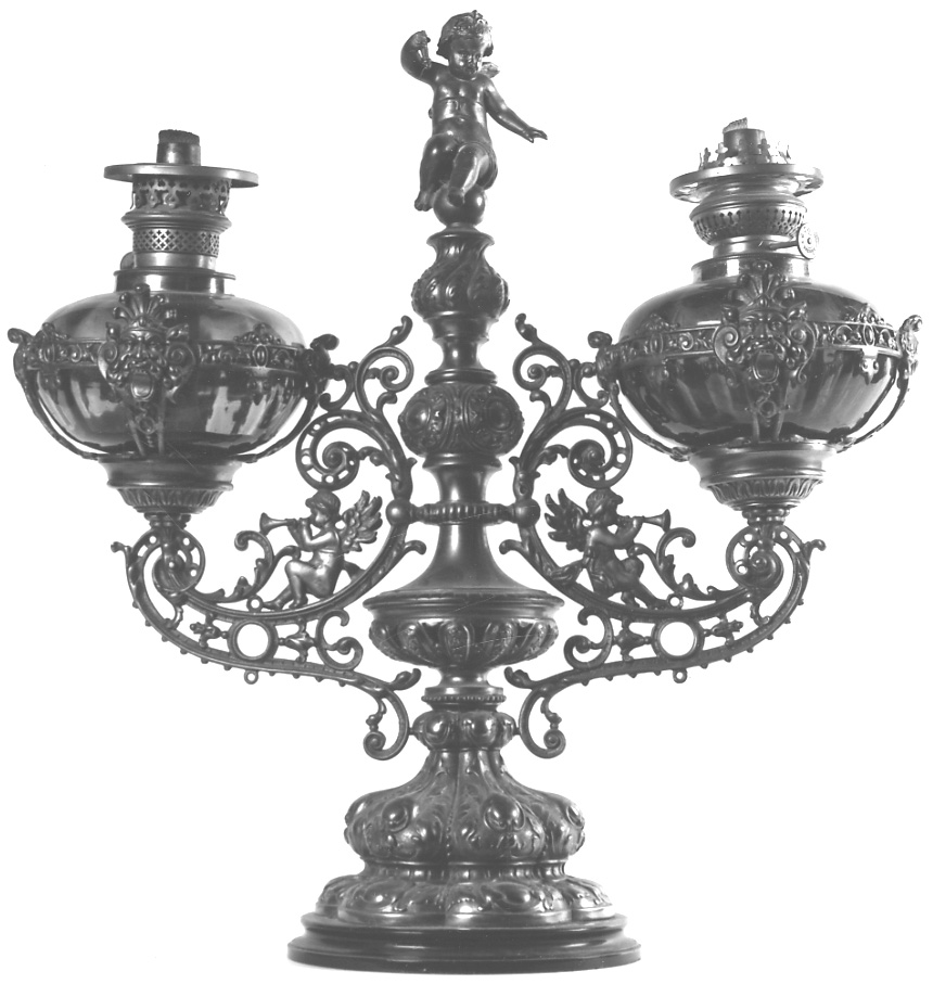 lampada - a bracci, opera isolata - ambito piemontese (fine/inizio secc. XIX/ XX)