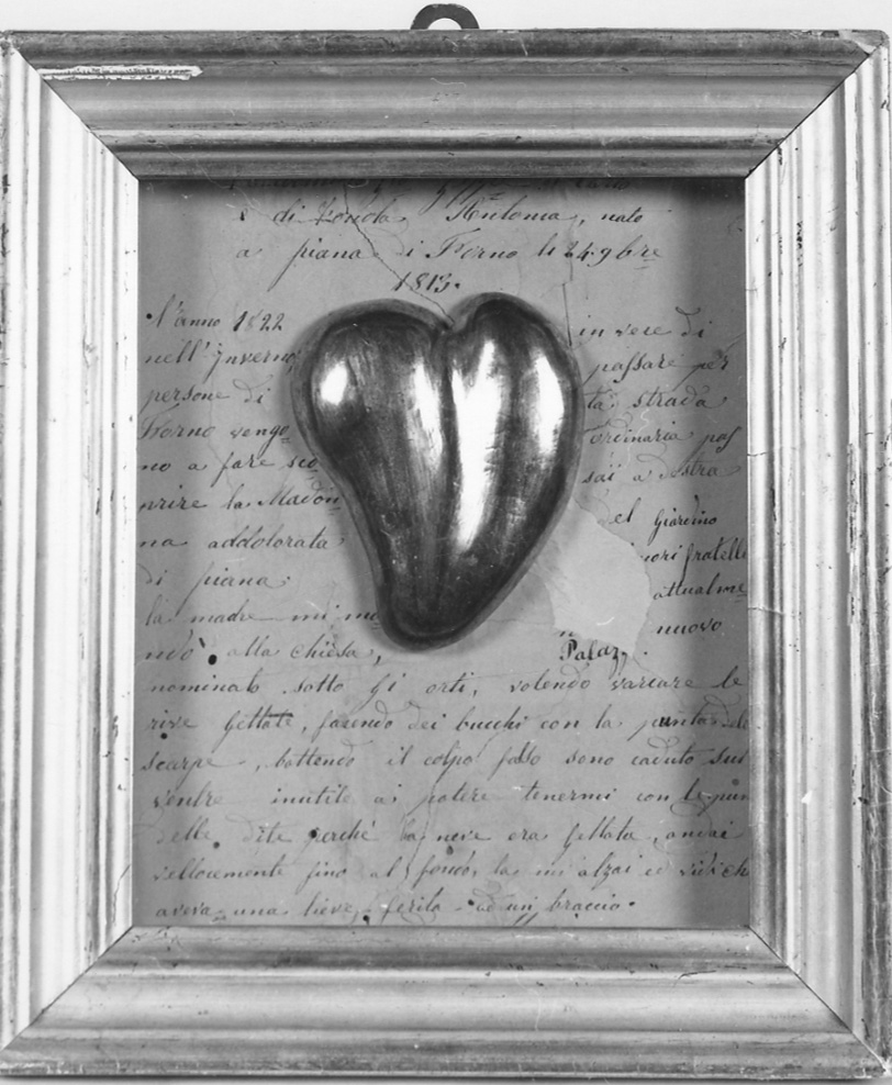 cuore (ex voto, opera isolata) - ambito piemontese (primo quarto sec. XIX)