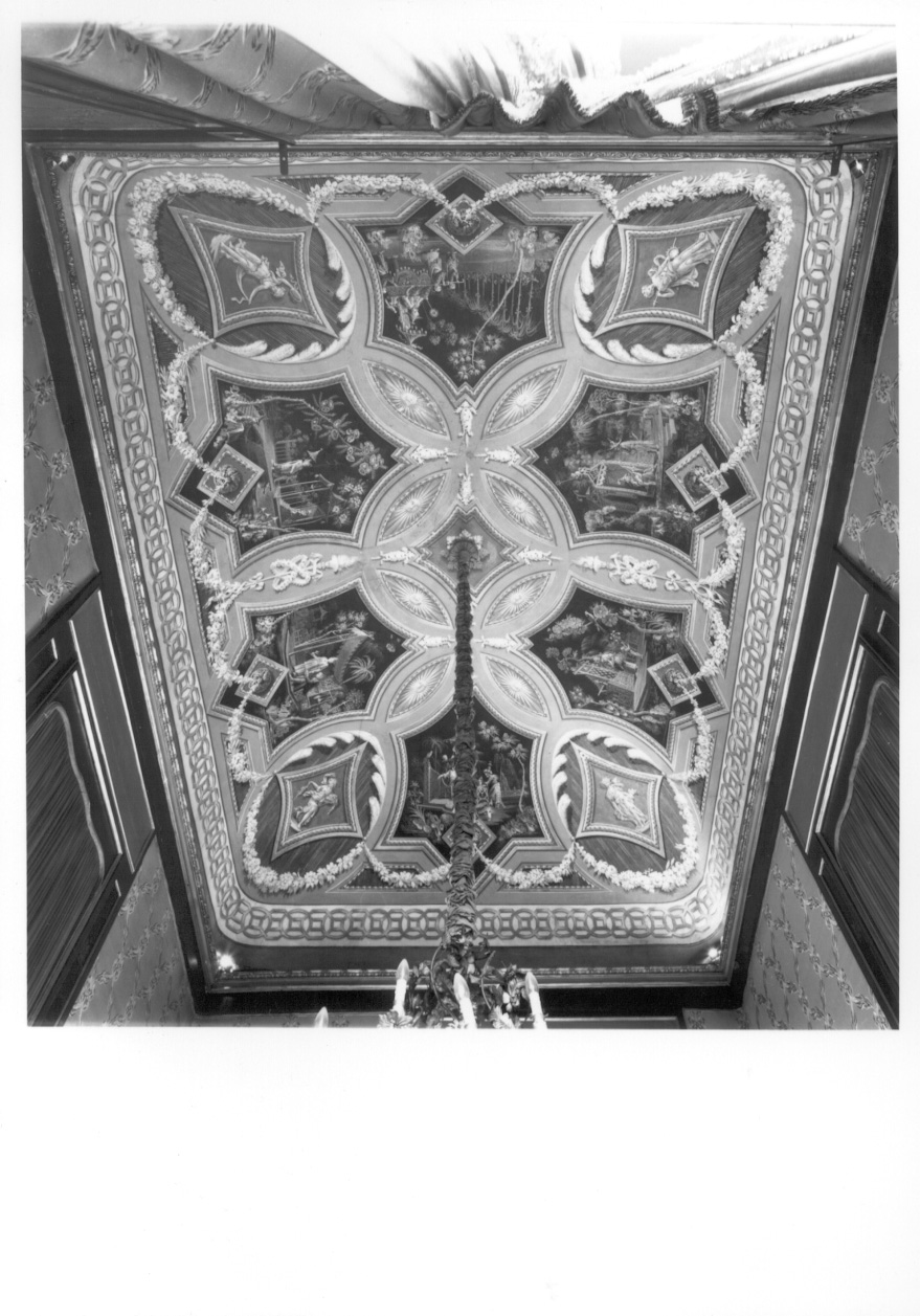 figure allegoriche femminili (soffitto dipinto, opera isolata) di Piacenza Giuseppe Battista, Randoni Carlo, Marini Leonardo (ultimo quarto sec. XVIII)