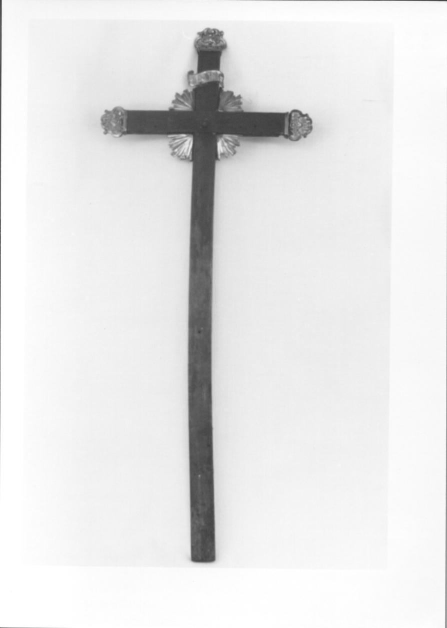 croce processionale, opera isolata - ambito astigiano (seconda metà sec. XIX)