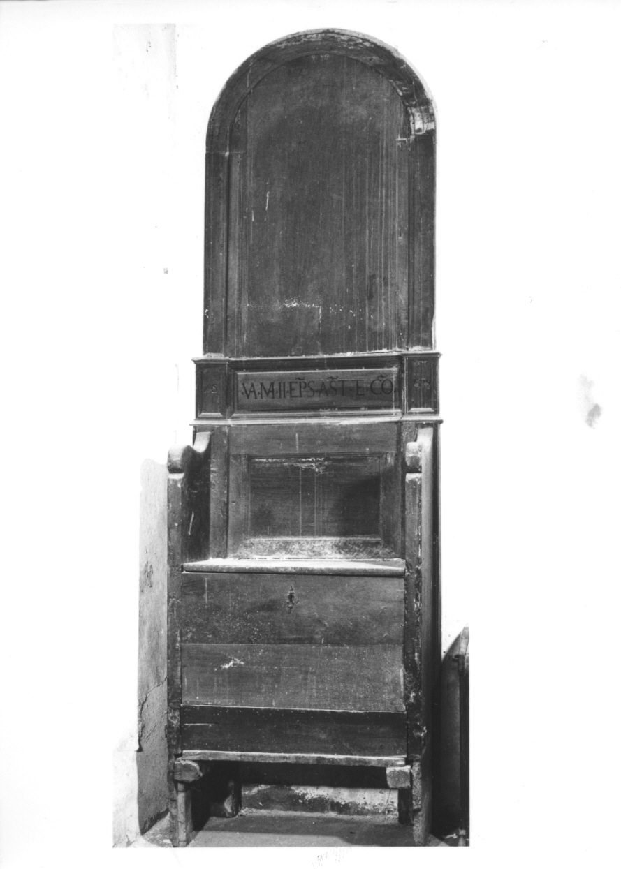 cattedra episcopale, opera isolata - bottega astigiana (primo quarto sec. XVI)