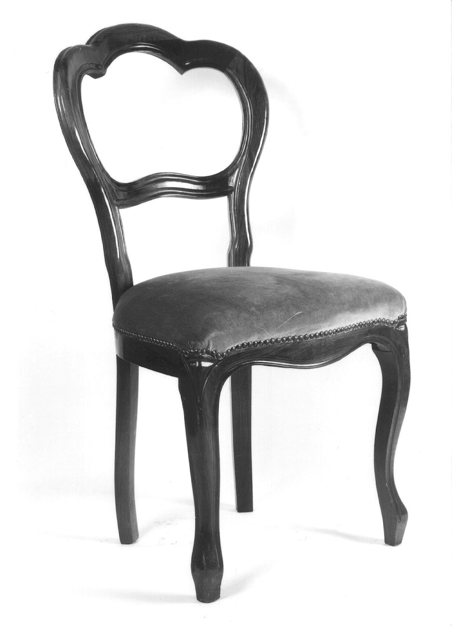sedia, serie - ambito astigiano (seconda metà sec. XIX)