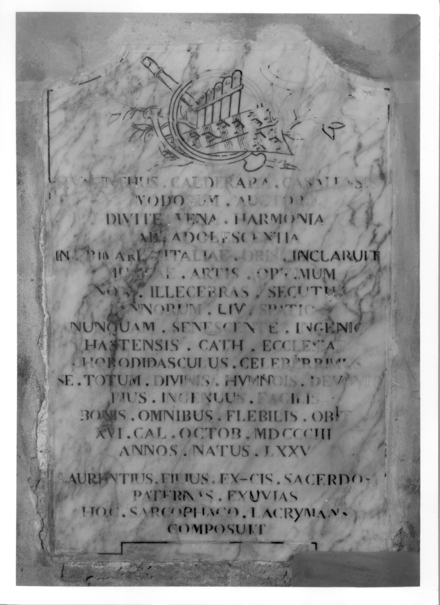 lapide commemorativa, opera isolata - bottega astigiana (inizio sec. XIX)