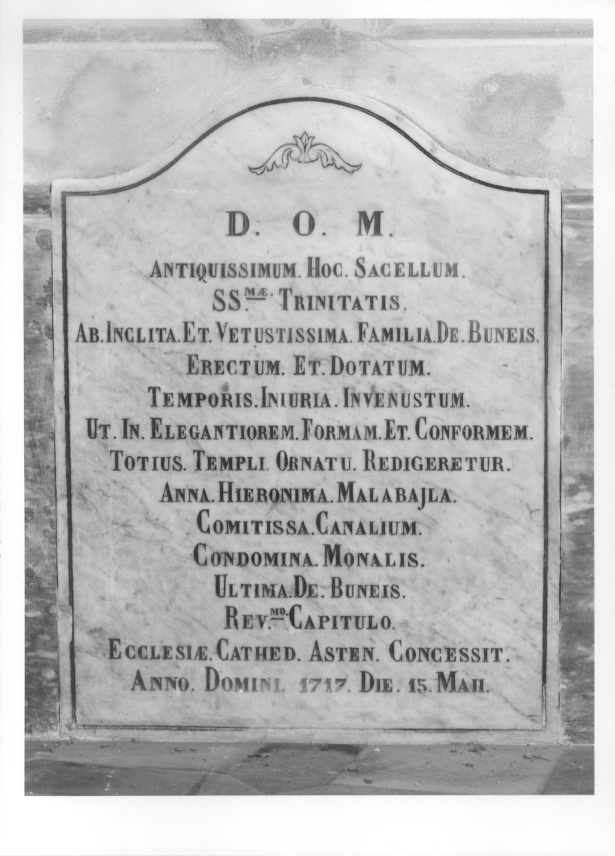 lapide tombale, opera isolata - bottega astigiana (ultimo quarto sec. XVIII)