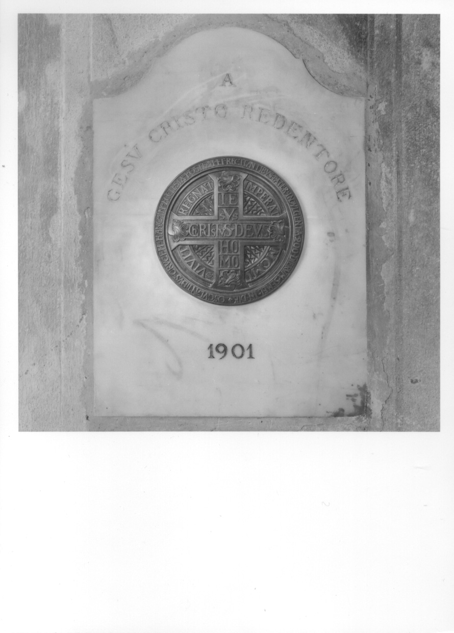 croce di consacrazione, opera isolata - produzione piemontese (inizio sec. XX)