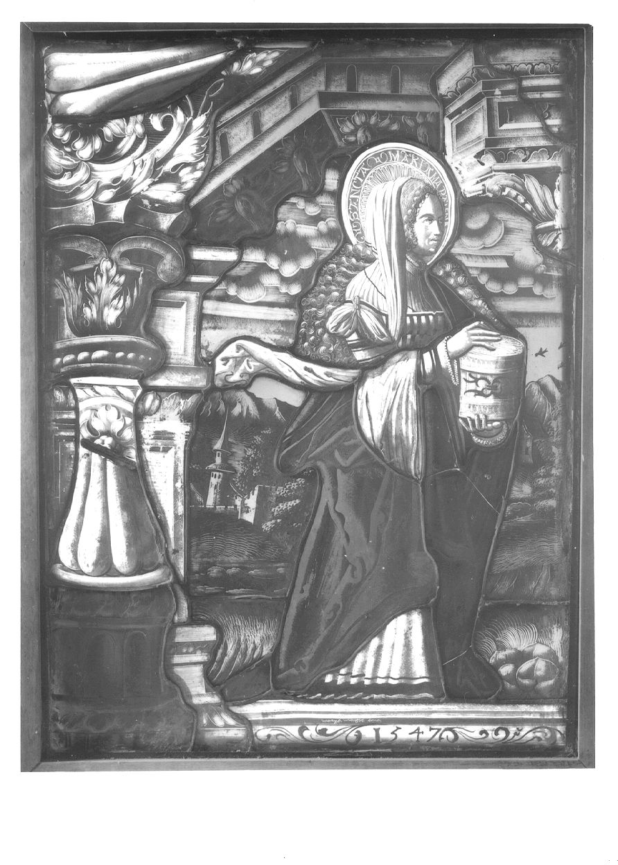 Santa Maria Maddalena (vetrata, opera isolata) - bottega svizzera (sec. XVI)