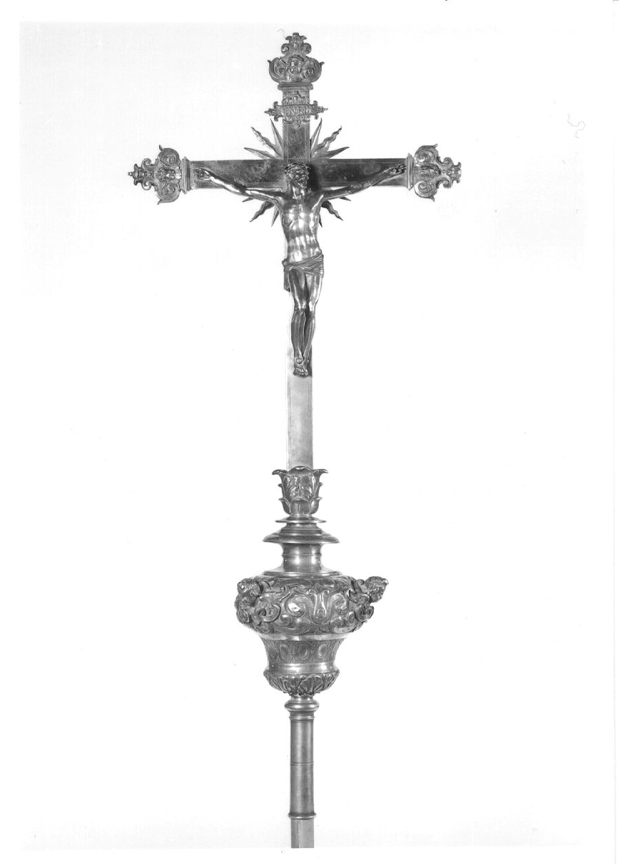 Cristo crocifisso (croce processionale, opera isolata) - bottega romana (sec. XVII)