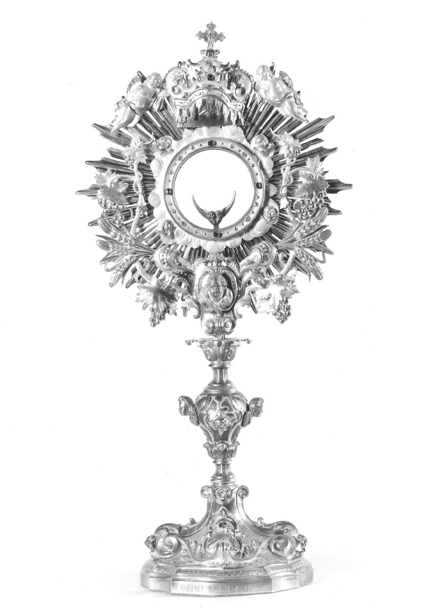 ostensorio - a raggiera, opera isolata - ambito novarese (sec. XIX)