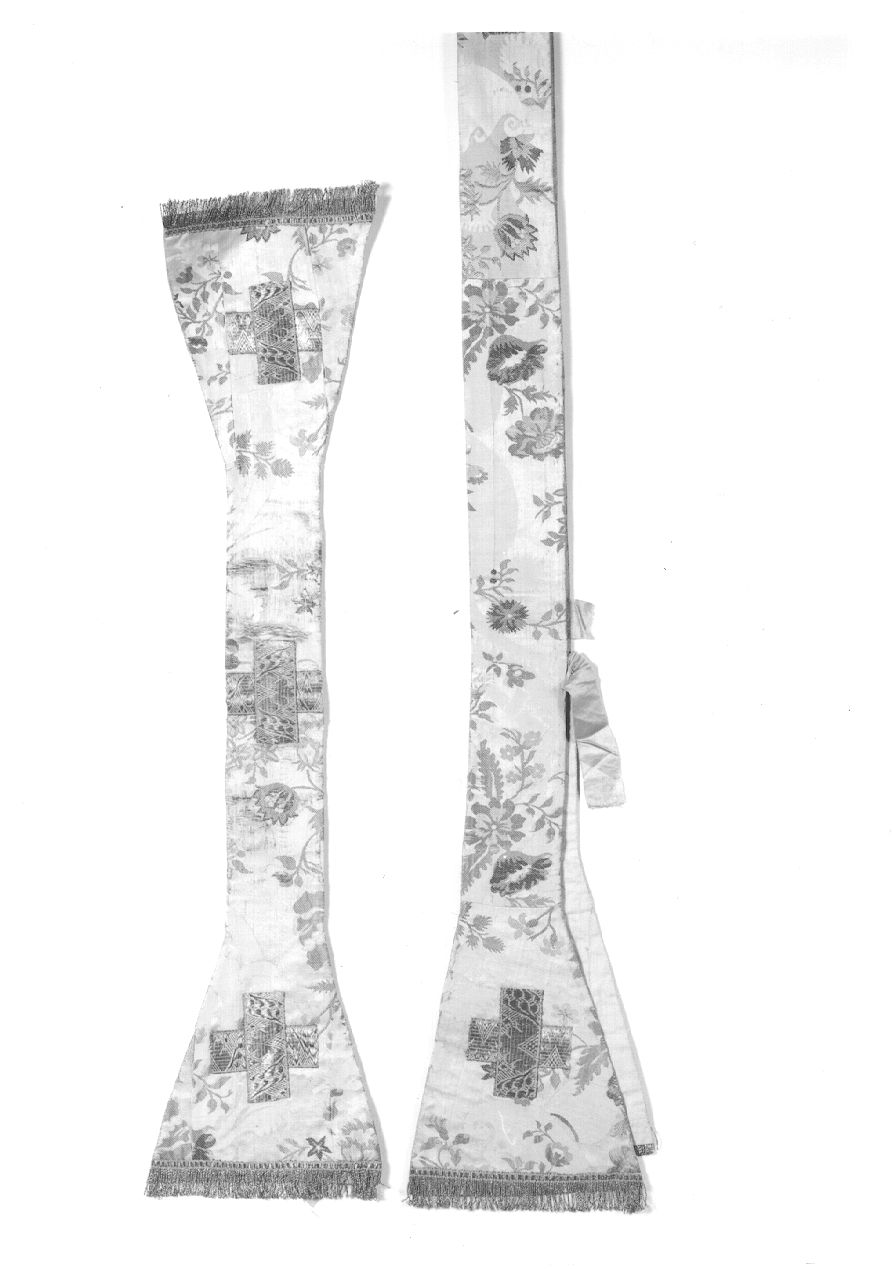 stola, elemento d'insieme - manifattura italiana (prima metà sec. XVIII)