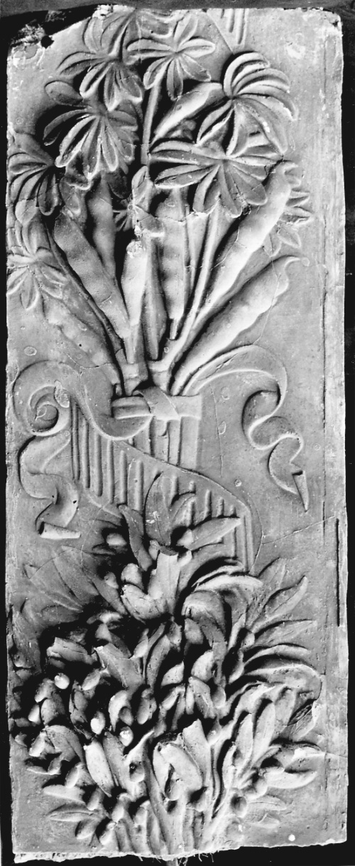 motivi decorativi vegetali (calco, frammento) - bottega italiana (ultimo quarto, secondo quarto sec. XVIII, sec. XIX)