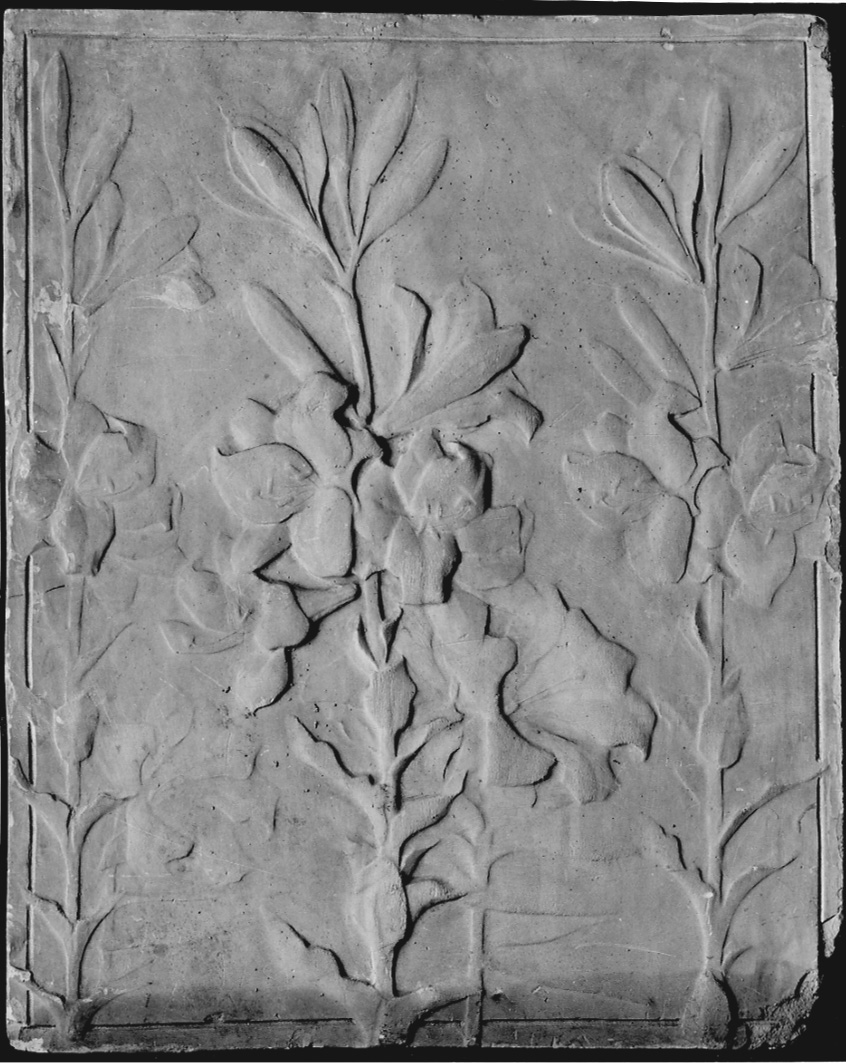 motivo decorativo floreale (calco, opera isolata) - bottega italiana (seconda metà, prima metà sec. XIX, sec. XX)