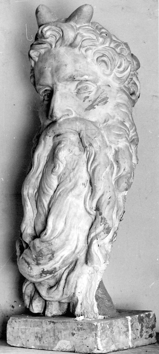 testa di Mosè (calco, opera isolata) - bottega italiana (ultimo quarto, prima metà sec. XVIII, sec. XX)