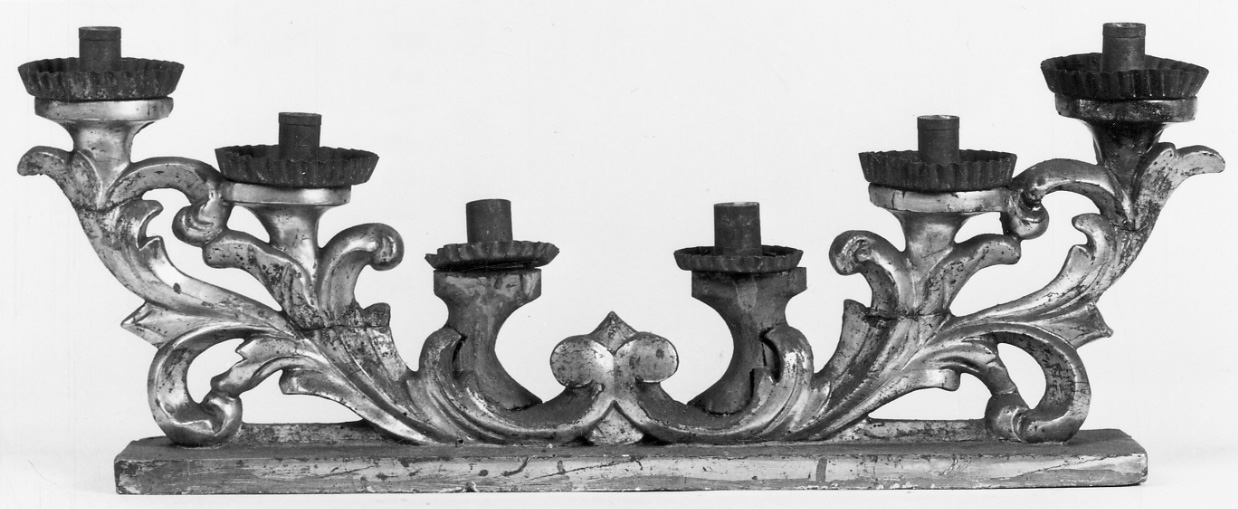 candelabro, opera isolata - manifattura italiana (ultimo quarto sec. XVII)