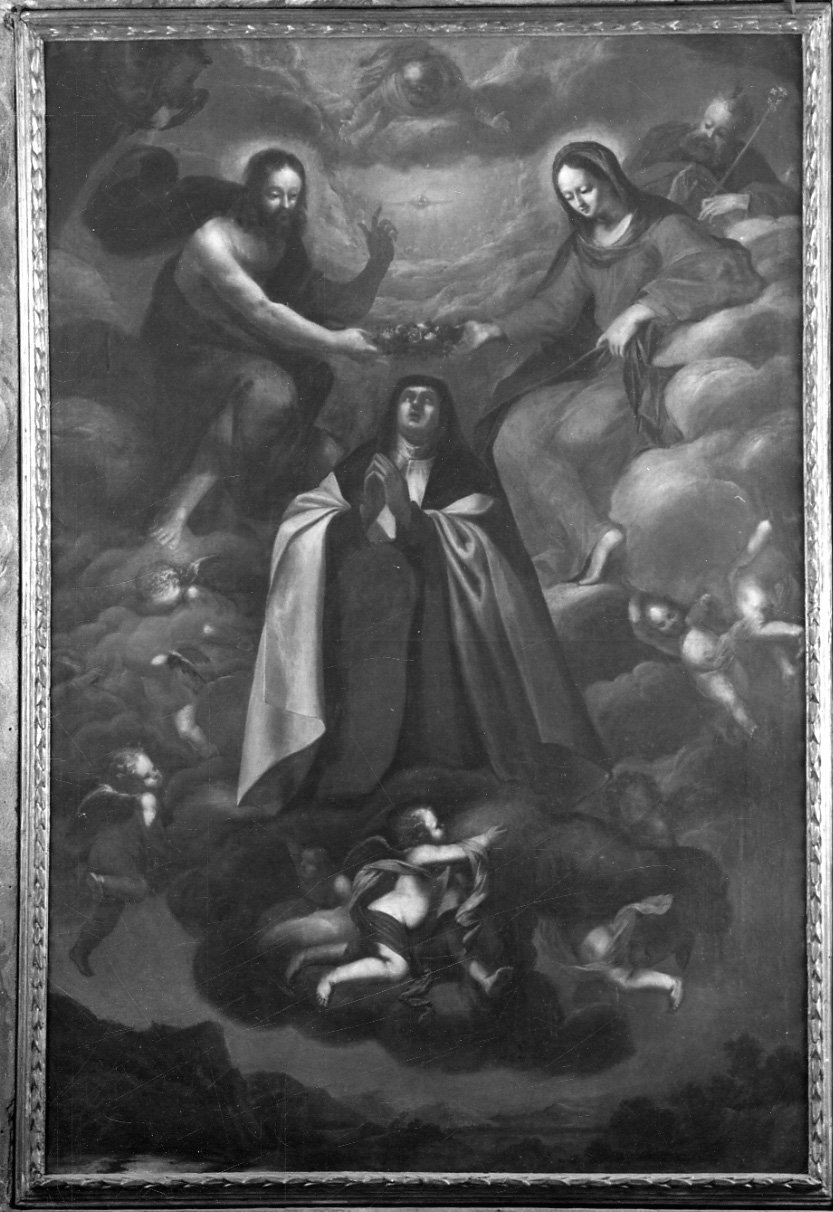 incoronazione di Santa Teresa d'Avila (dipinto, opera isolata) di Cignaroli Martino (maniera) (primo quarto sec. XVIII)