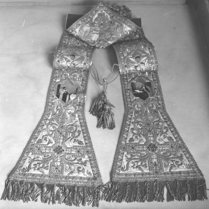 Santa Teresa d'Avila (decorazione a ricamo, elemento d'insieme) - manifattura italiana (prima metà sec. XIX)