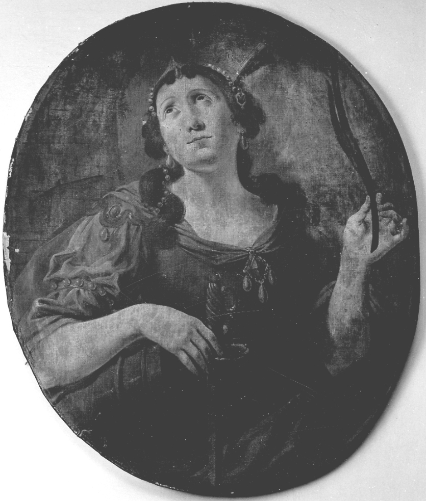 Santa Barbara (dipinto, opera isolata) - ambito piemontese (fine/inizio secc. XVIII/ XIX)