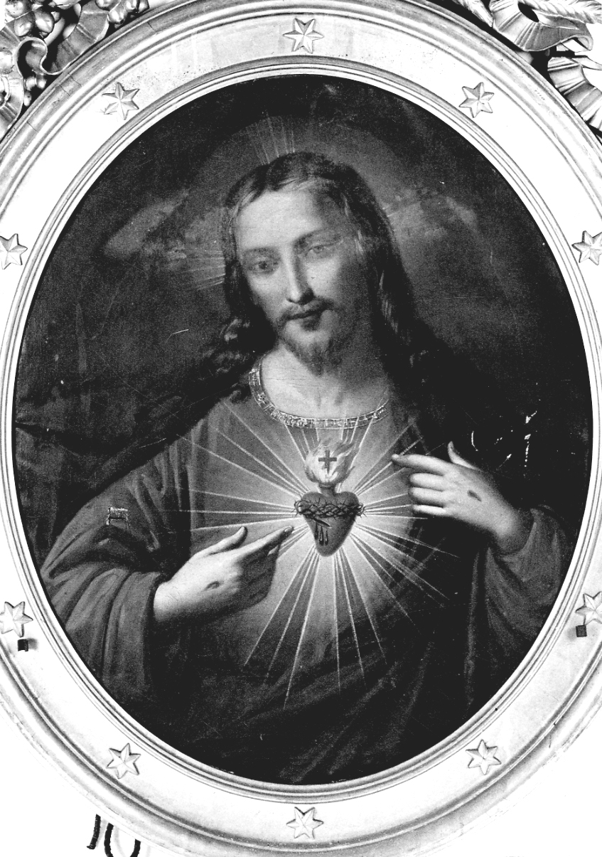 Sacro Cuore di Gesù (dipinto, opera isolata) - ambito piemontese (sec. XIX)