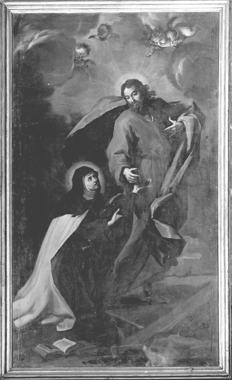 matrimonio mistico di Santa Teresa d'Avila (dipinto, opera isolata) di Caravoglia Bartolomeo (seconda metà sec. XVII)