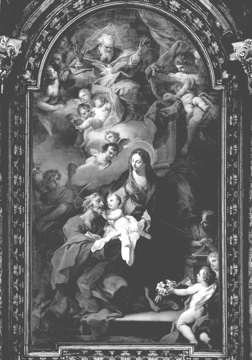 Sacra Famiglia (dipinto, opera isolata) di Conca Sebastiano (secondo quarto sec. XVIII)