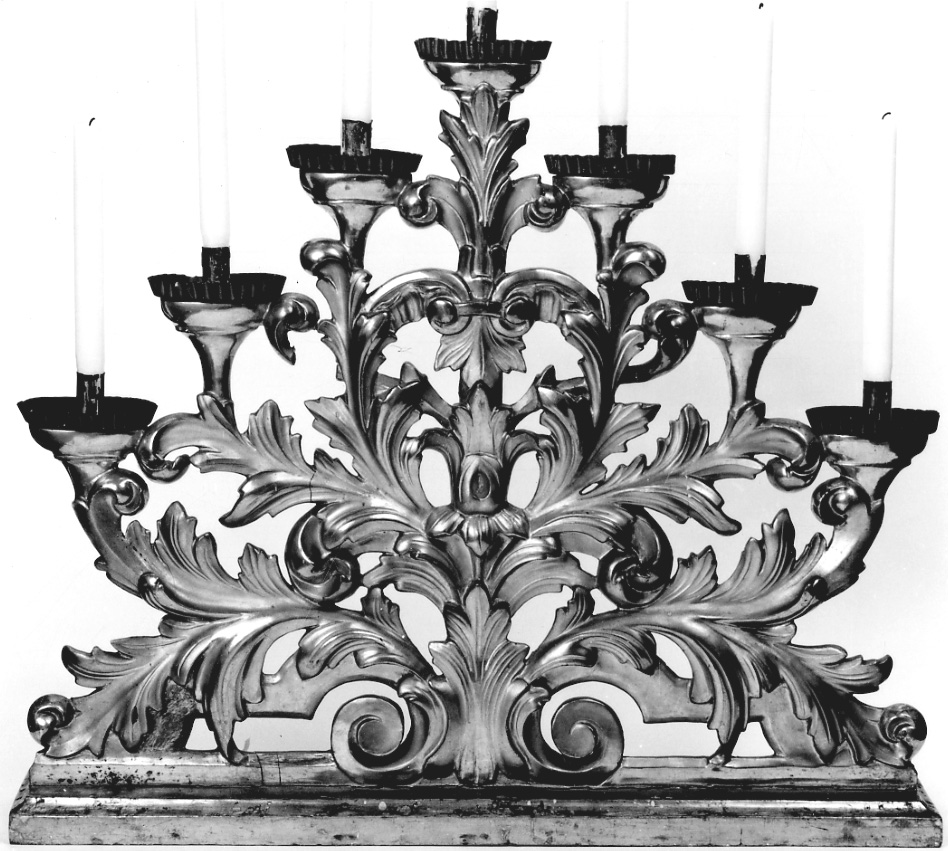 candelabro, serie - bottega piemontese (seconda metà sec. XIX)