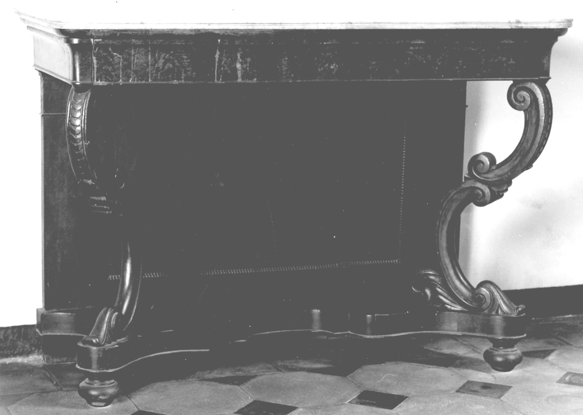 tavolo da muro, opera isolata - bottega piemontese (seconda metà sec. XIX)