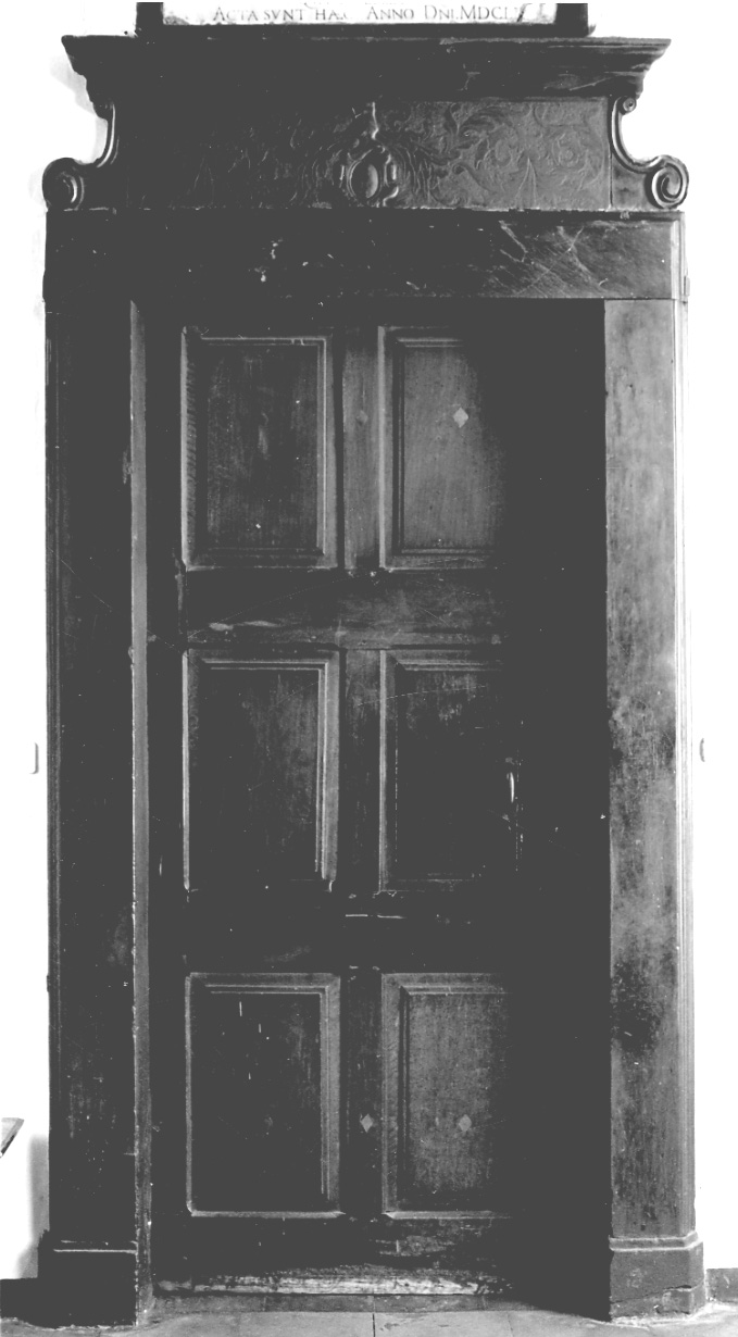 motivi decorativi vegetali (sovrapporta, opera isolata) - bottega piemontese (seconda metà sec. XVII)