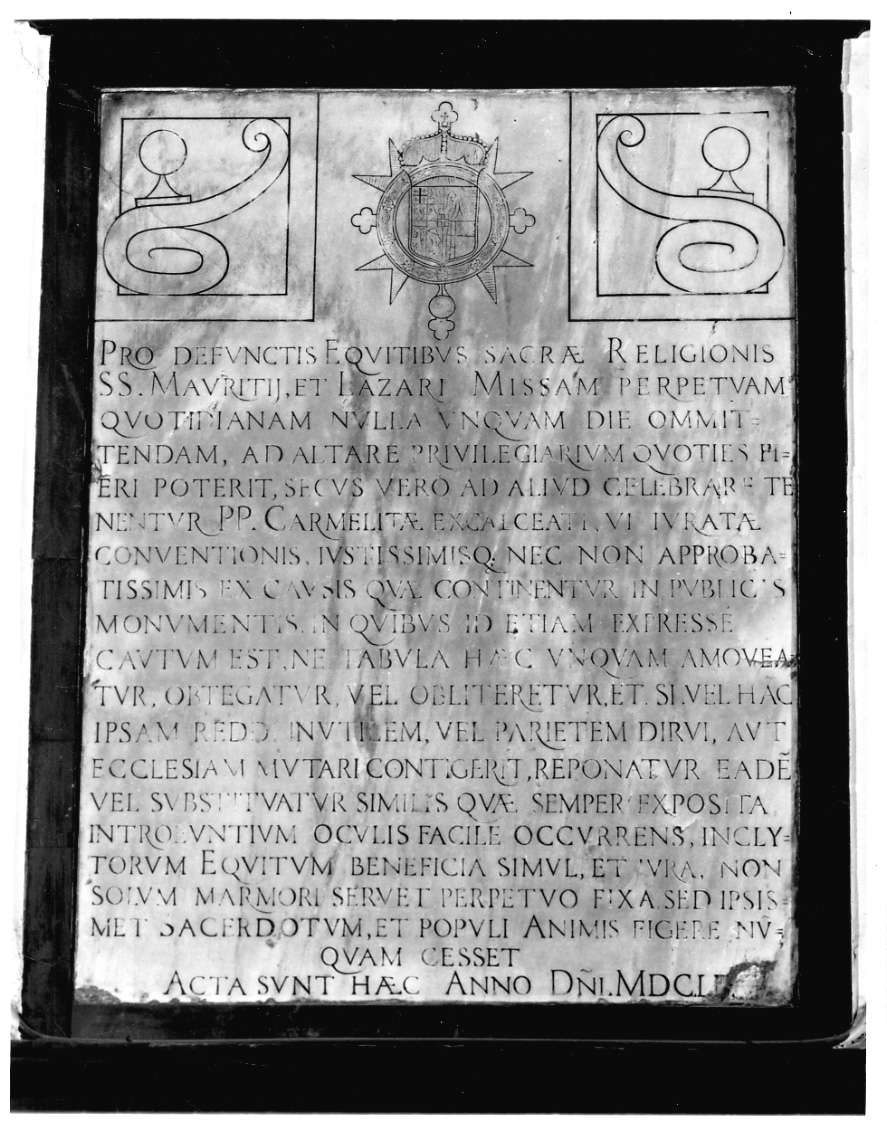 lapide prescrittiva, opera isolata - bottega piemontese (sec. XVII)