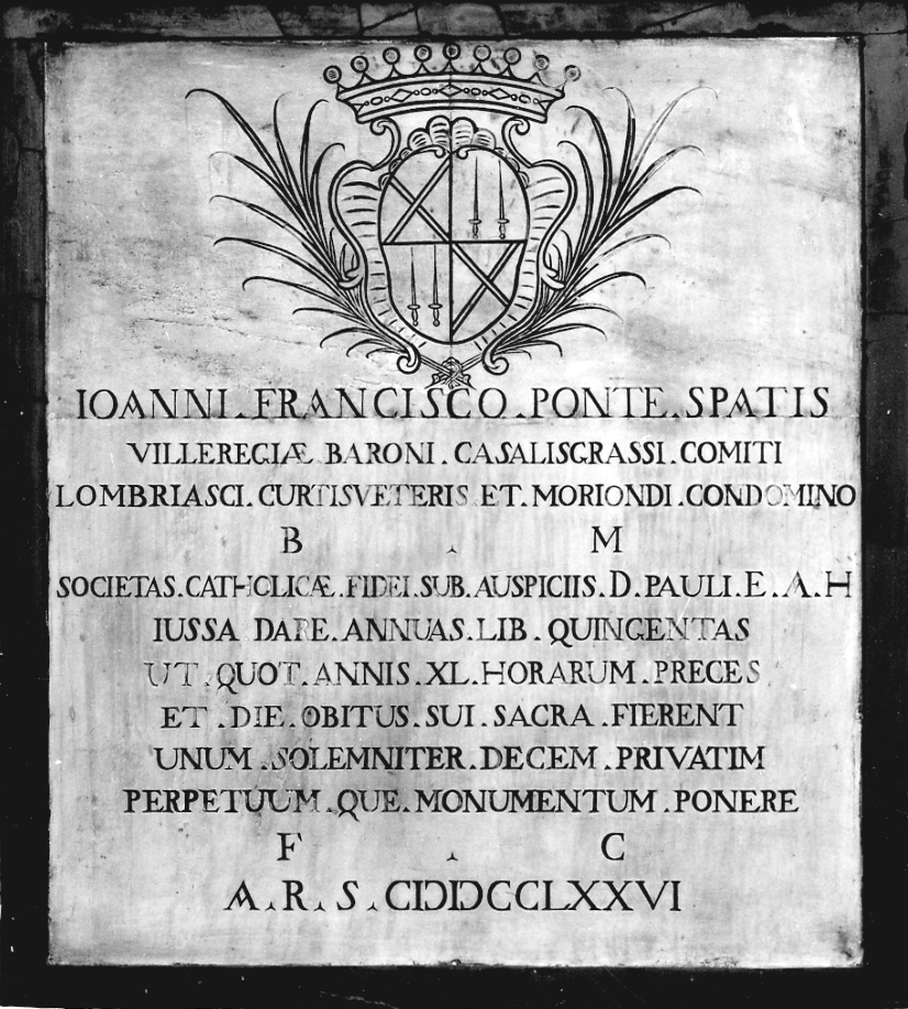 lapide commemorativa, opera isolata - bottega piemontese (sec. XVIII)
