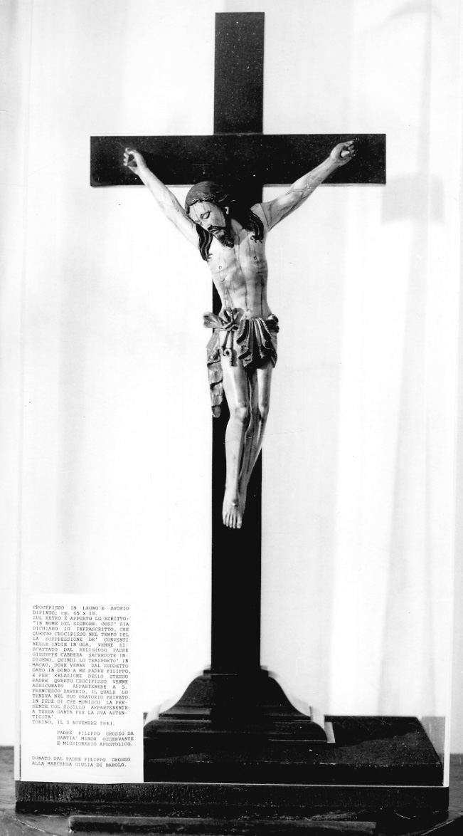 Cristo crocifisso (croce da tavolo, opera isolata) - bottega piemontese (prima metà sec. XIX)