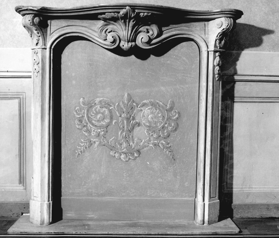 mostra di camino, opera isolata - bottega piemontese (sec. XVIII)