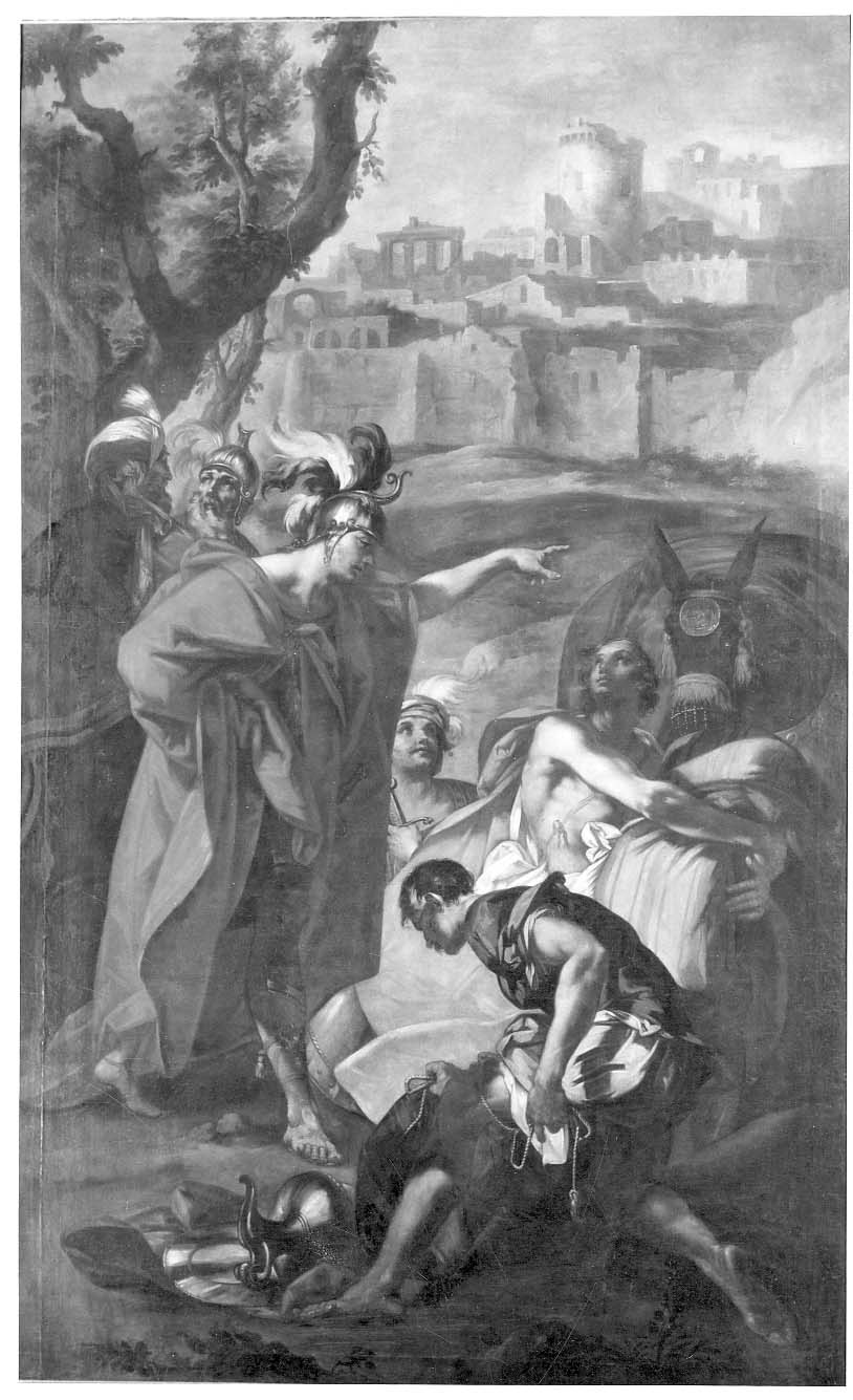 esodo dei Cartaginesi (dipinto) di Molinari Giovanni Domenico (attribuito) (metà sec. XVIII)