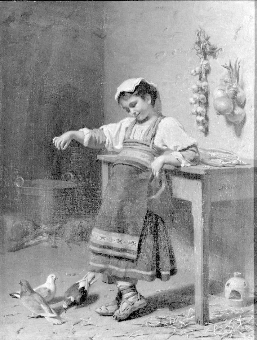 Bambina ciociara, bambina in costume ciociaro (dipinto, opera isolata) di Nattino Girolamo (seconda metà sec. XIX)
