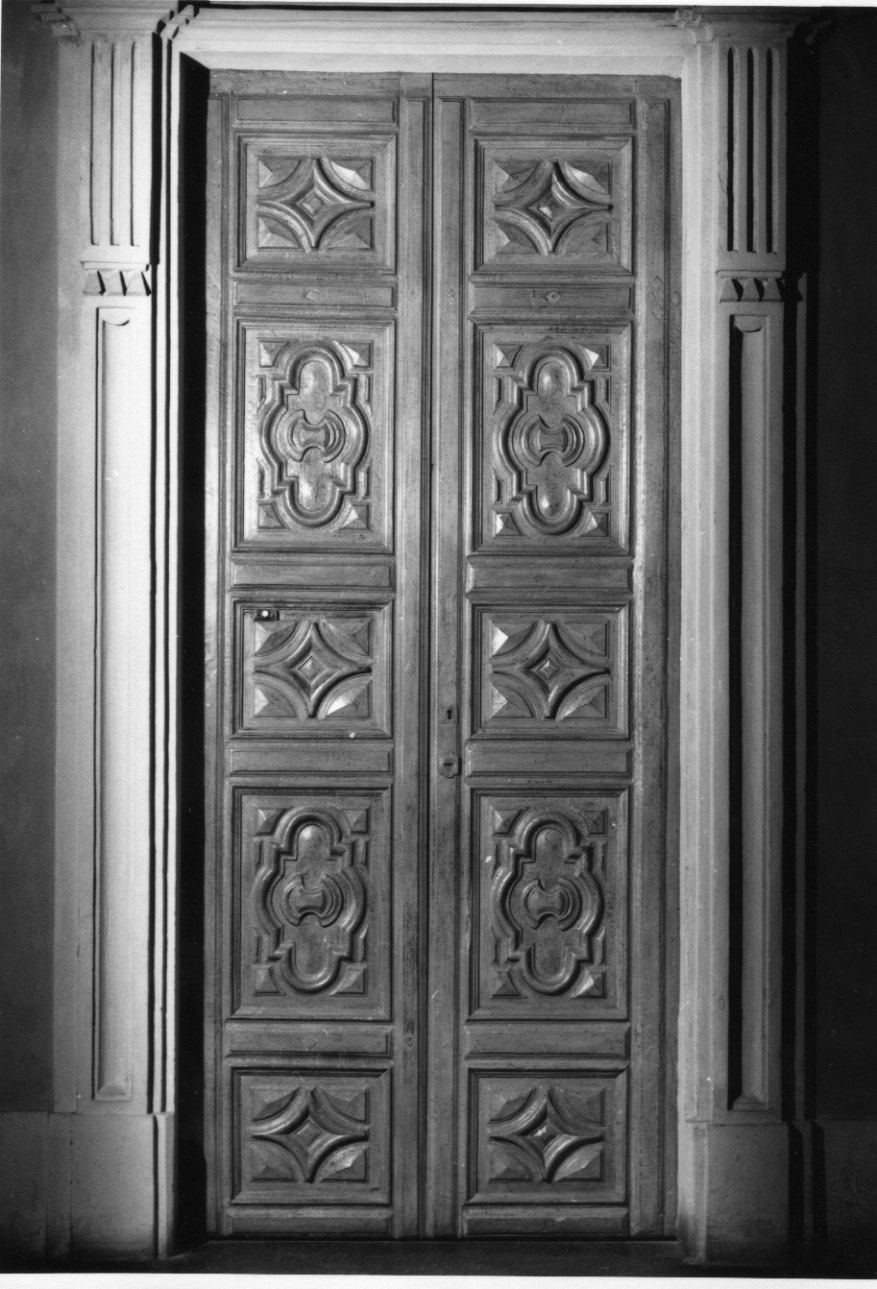 porta - a due battenti, serie - bottega piemontese (inizio sec. XVIII)