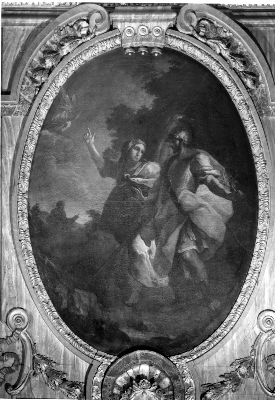 Venere appare a Enea come cacciatrice (sovrapporta, opera isolata) di Mayerle Francesco Antonio (metà sec. XVIII)