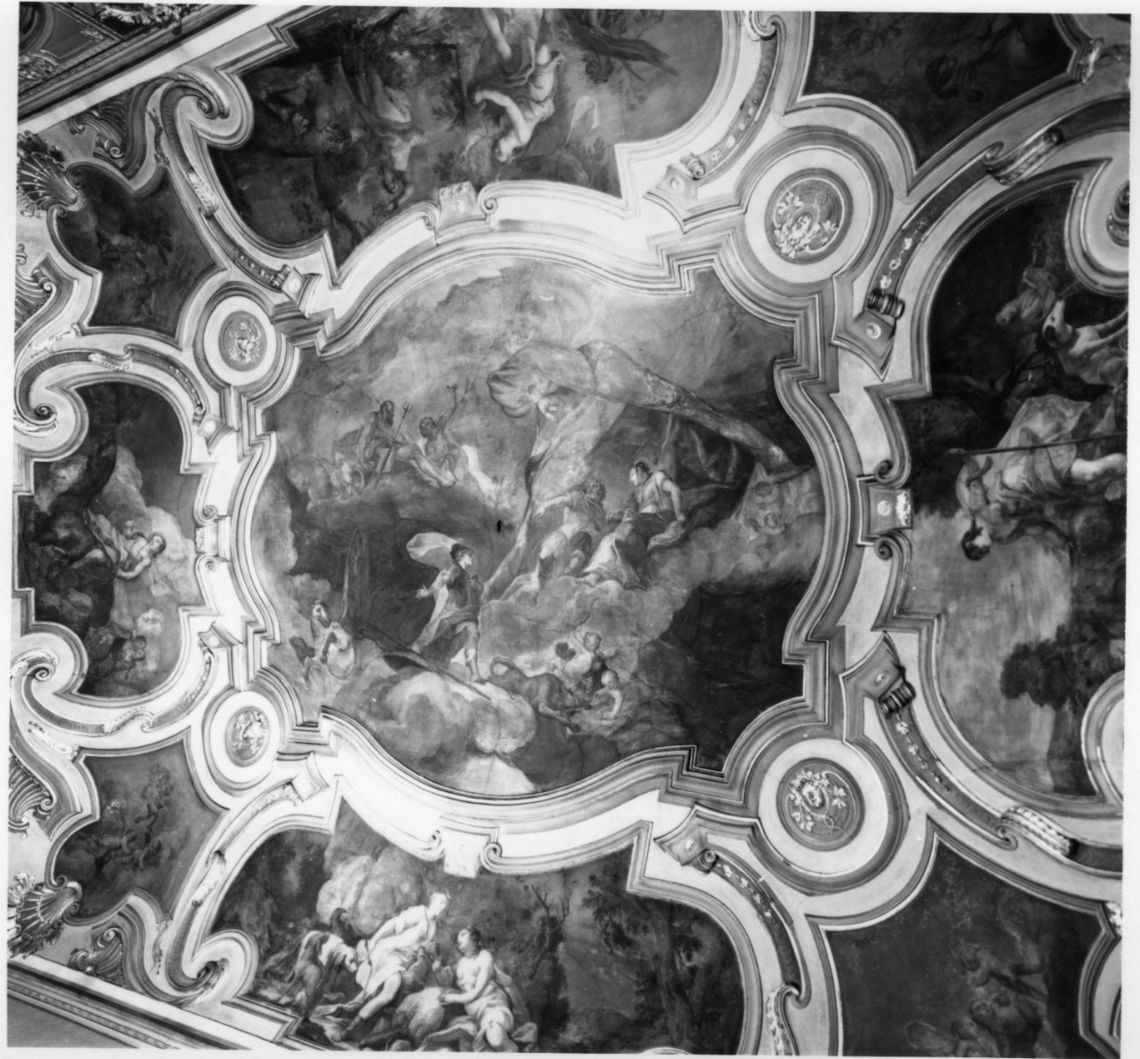 Leda e il cigno (dipinto, elemento d'insieme) - ambito piemontese (metà sec. XVIII)