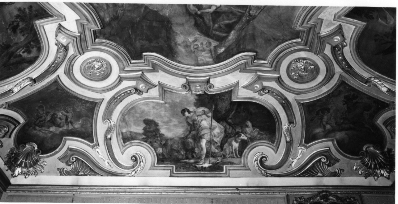 Diana e Atteone (dipinto, elemento d'insieme) - ambito piemontese (metà sec. XVIII)