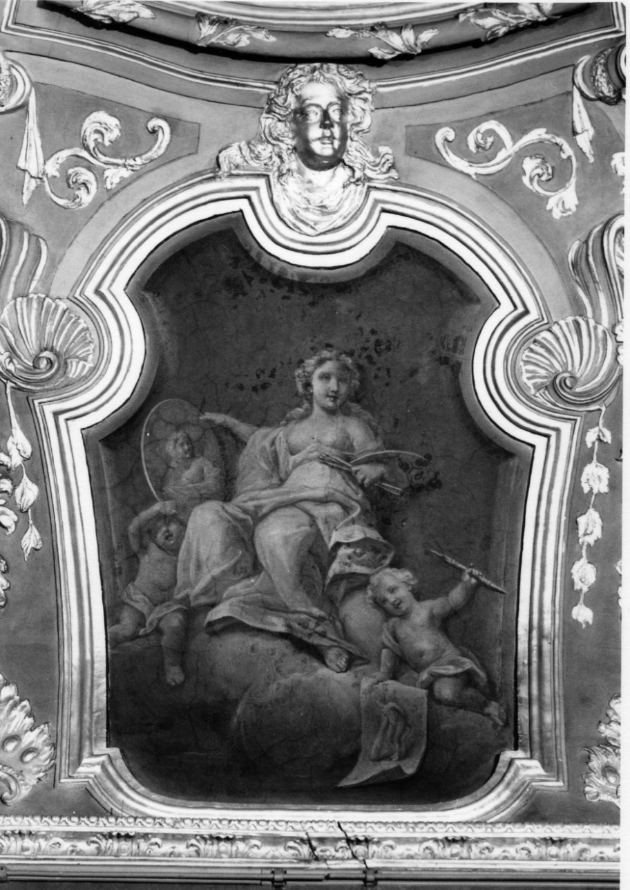 allegoria della pittura (dipinto, elemento d'insieme) di Morgari Luigi (inizio sec. XX)