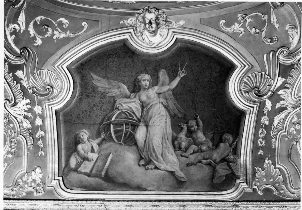 allegoria della astronomia (dipinto, elemento d'insieme) di Morgari Luigi (inizio sec. XX)