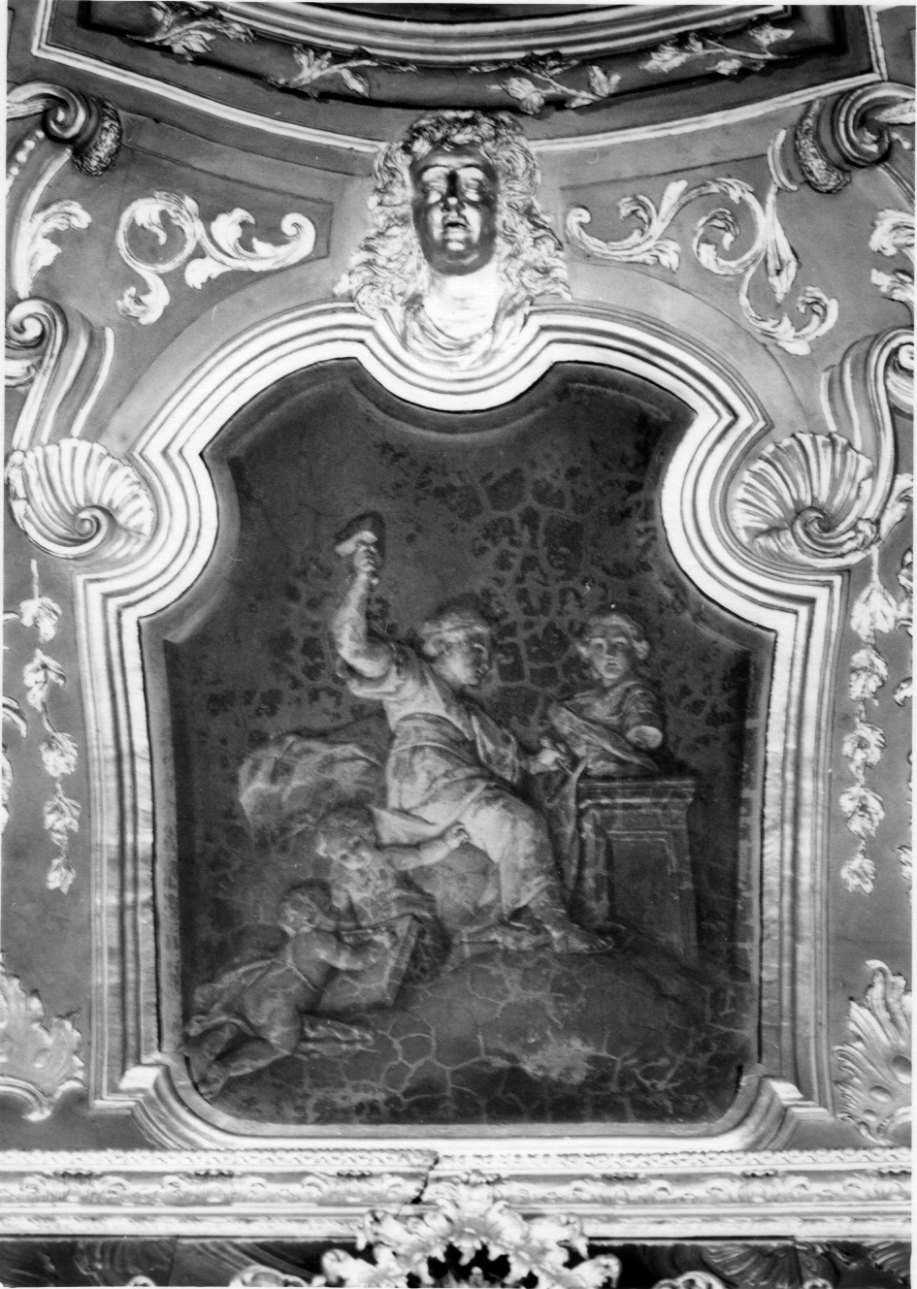 allegoria della scultura (dipinto, elemento d'insieme) di Morgari Luigi (inizio sec. XX)