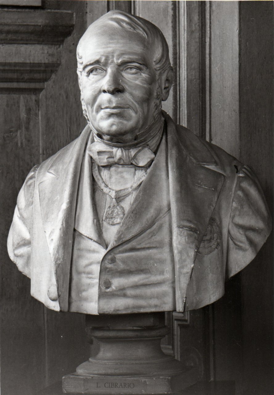 busto ritratto di Luigi Cibrario (busto, opera isolata) di Dini Giuseppe (sec. XIX)