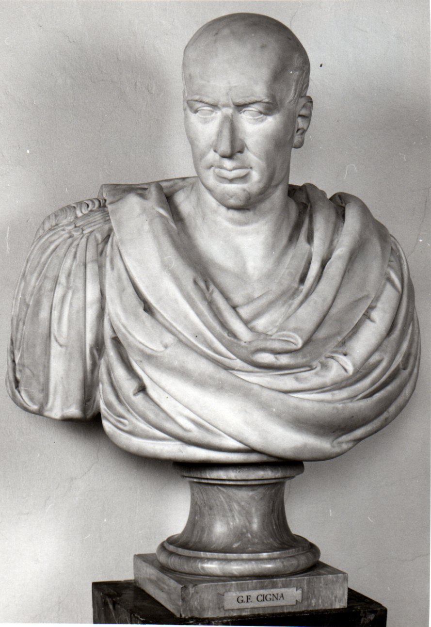 busto ritratto di Francesco Cigna (busto, opera isolata) di Spalla Giacomo (prima metà sec. XIX)
