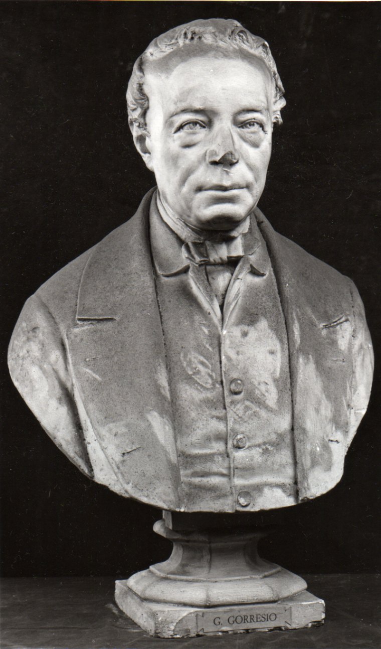 busto ritratto di Gaspare Gorresio (busto, opera isolata) - bottega piemontese (sec. XIX)